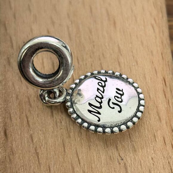 Pandora Mazel Jau You Charm Travel Pendant, S925 Silver Bracelets - Picture 3 of 4